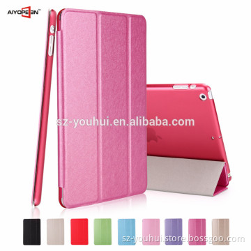 New Arrival and Fashion Silk Pattern PU Ultra-thin folded 3 styles conjoined case for iPad mini 2